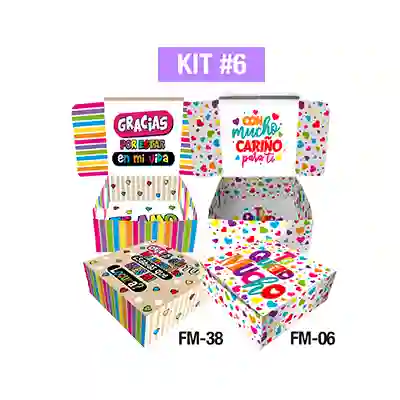 Empaques Para Regalos Sorpresa Fantasia Mediana Kit 6