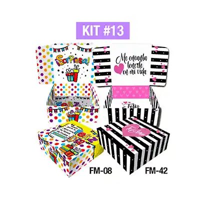 Empaques Para Regalos Sorpresa Fantasia Mediana Kit 13