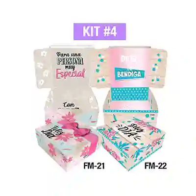 Empaques Para Regalos Sorpresa Fantasia Mediana Kit 4