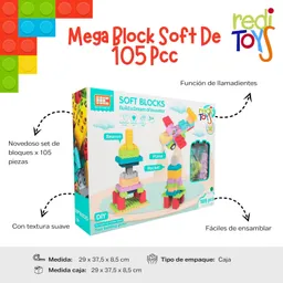 Mega Blocks Soft De 105 Pcs