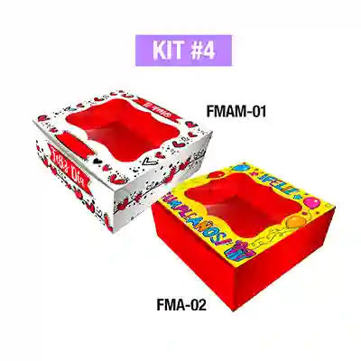 Empaques Para Regalos Sorpresa Fantasia Mediana Acetato Kit 4