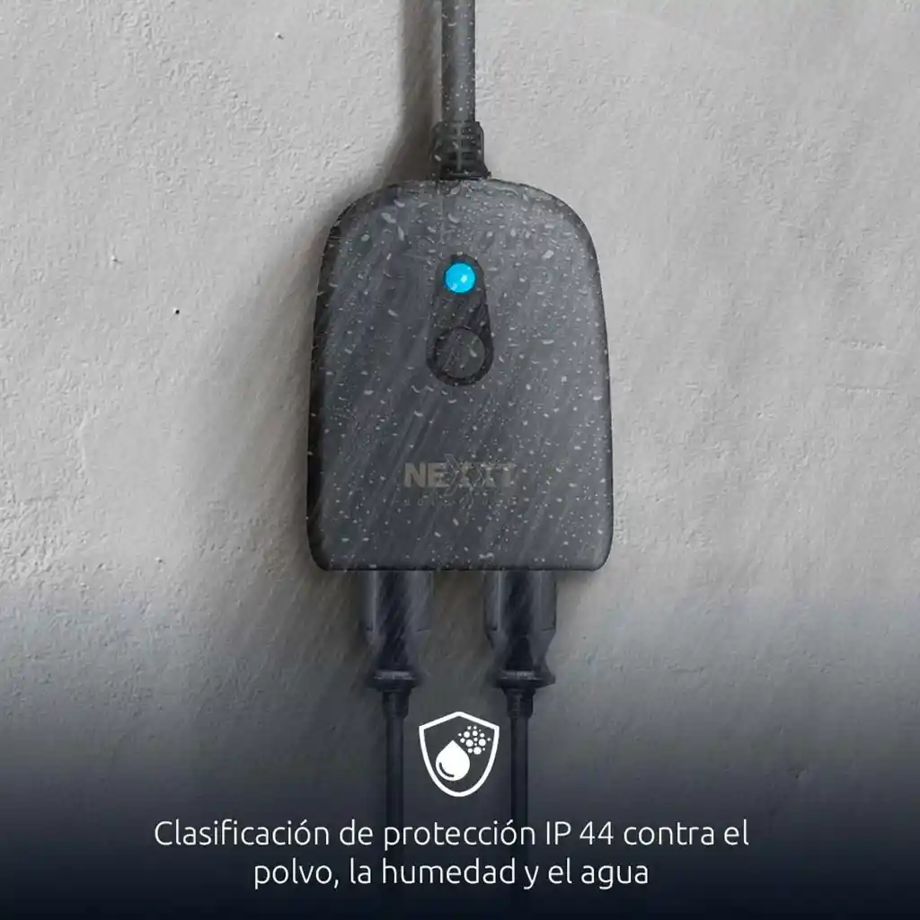 Toma Inteligente Dual Con Wi-fi Para Exterior Nexxt Nhp-o610