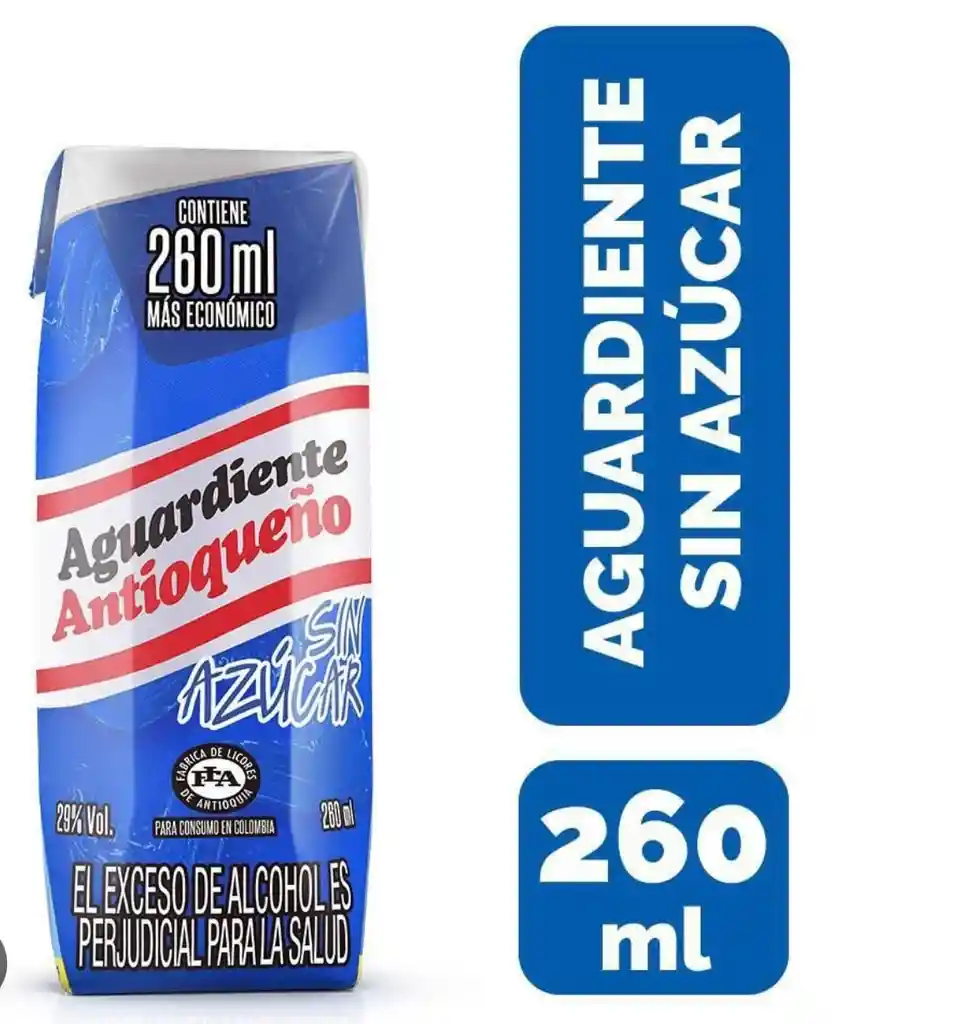 Aguardiente Antioqueño Azul 1/4