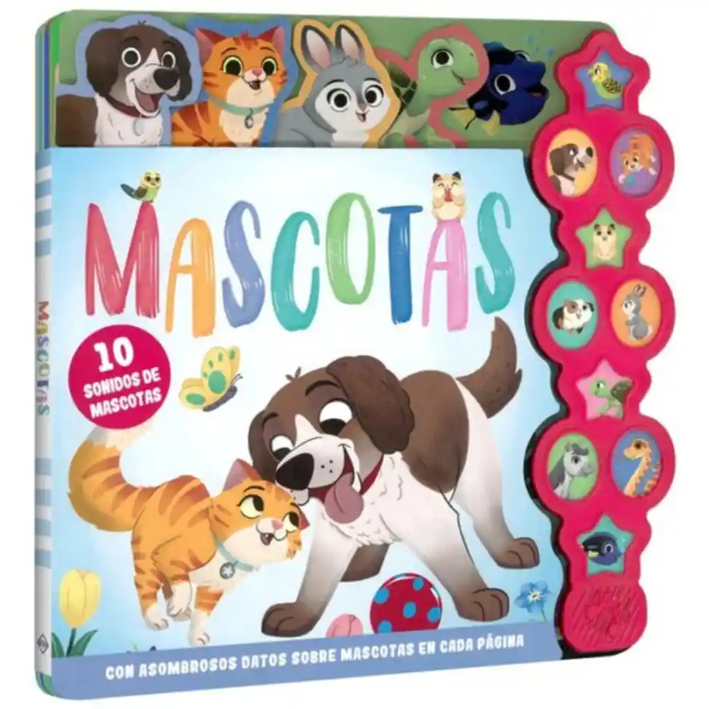 Libro Interactivo De Mascotas 10 Sonidos Educativos Niños