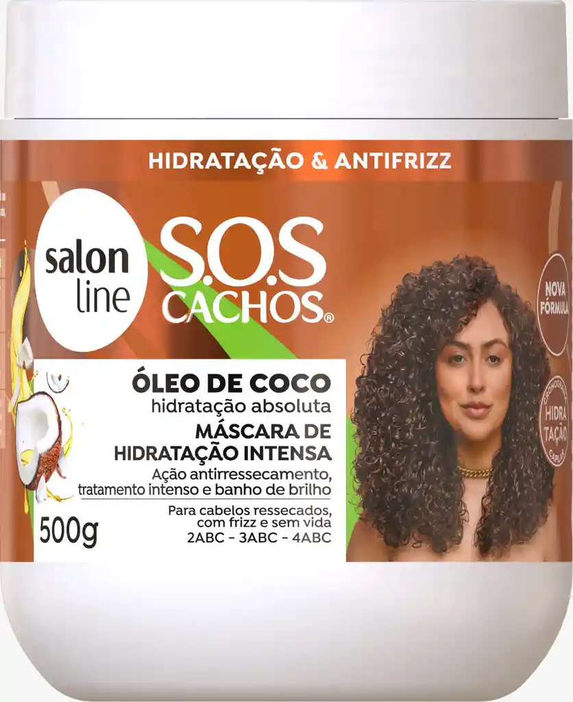 Salon Line S.o.s. Cachos Máscara De Hidratación Absoluta Óleo De Coco 500 G