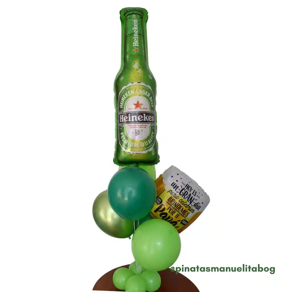 Base Globos X 7 Und Feliz Dia Papa Cerveza