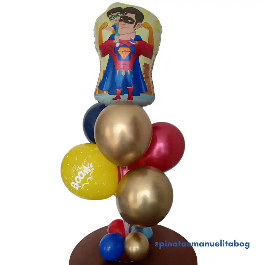 Base Globos X 7 Und Feliz Dia Papa My Hero