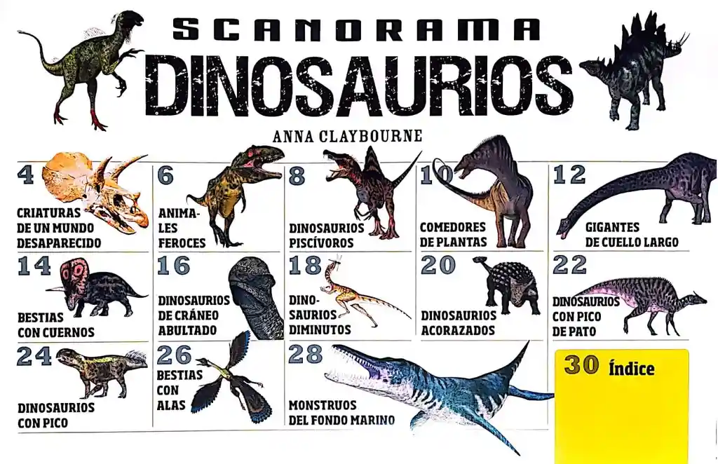 Libro Interactivo Scanorama Dinosaurios Depredadores Niños