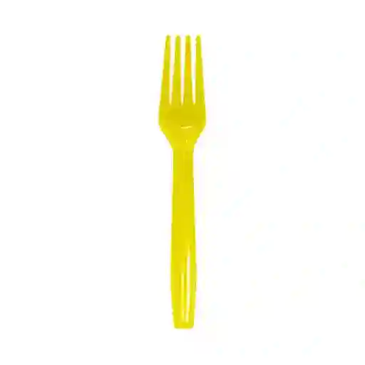 Tenedores Amarillo Deluxe Plasticos X 12 . Sempertex