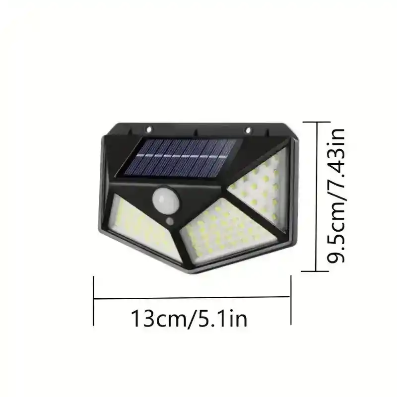 Lampara Led Solar Con Sensor De Movimiento Luz Recargable