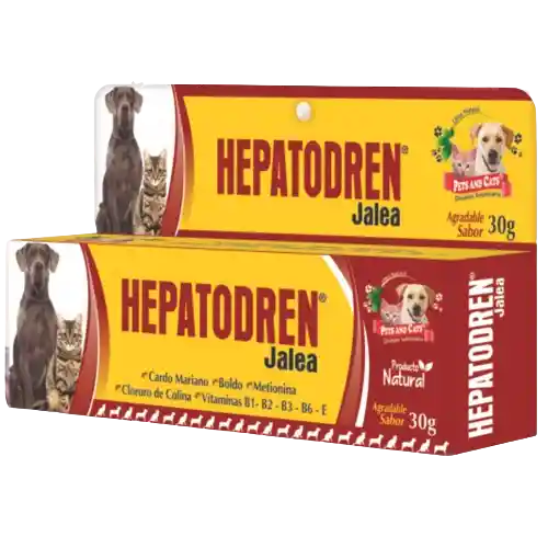 Hepatodren Mascotas Jalea Cuidado Higado Limpiador Hepatico Para Mascotas 30gr