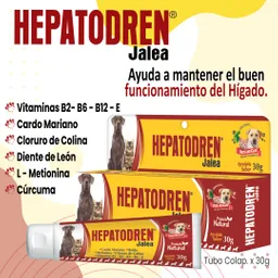 Hepatodren Mascotas Jalea Cuidado Higado Limpiador Hepatico Para Mascotas 30gr