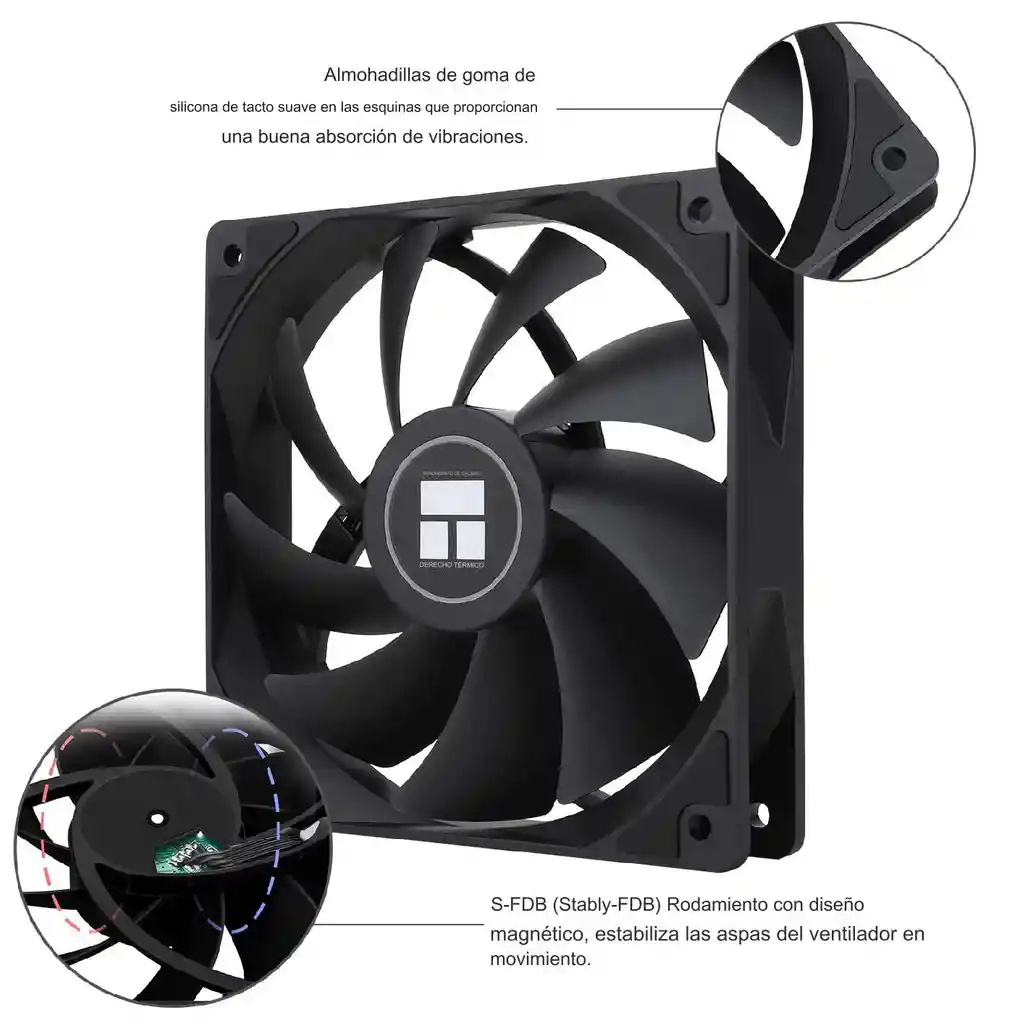 Ventiladores Thermalright Pc Cpu Chasis X3 120mm Pwm Disipador De Calor 4 Pines