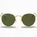 Rayban 3447 001 Round Marco Dorado Lente Verde Talle M Ray Ban Ray-ban Gafas De Sol