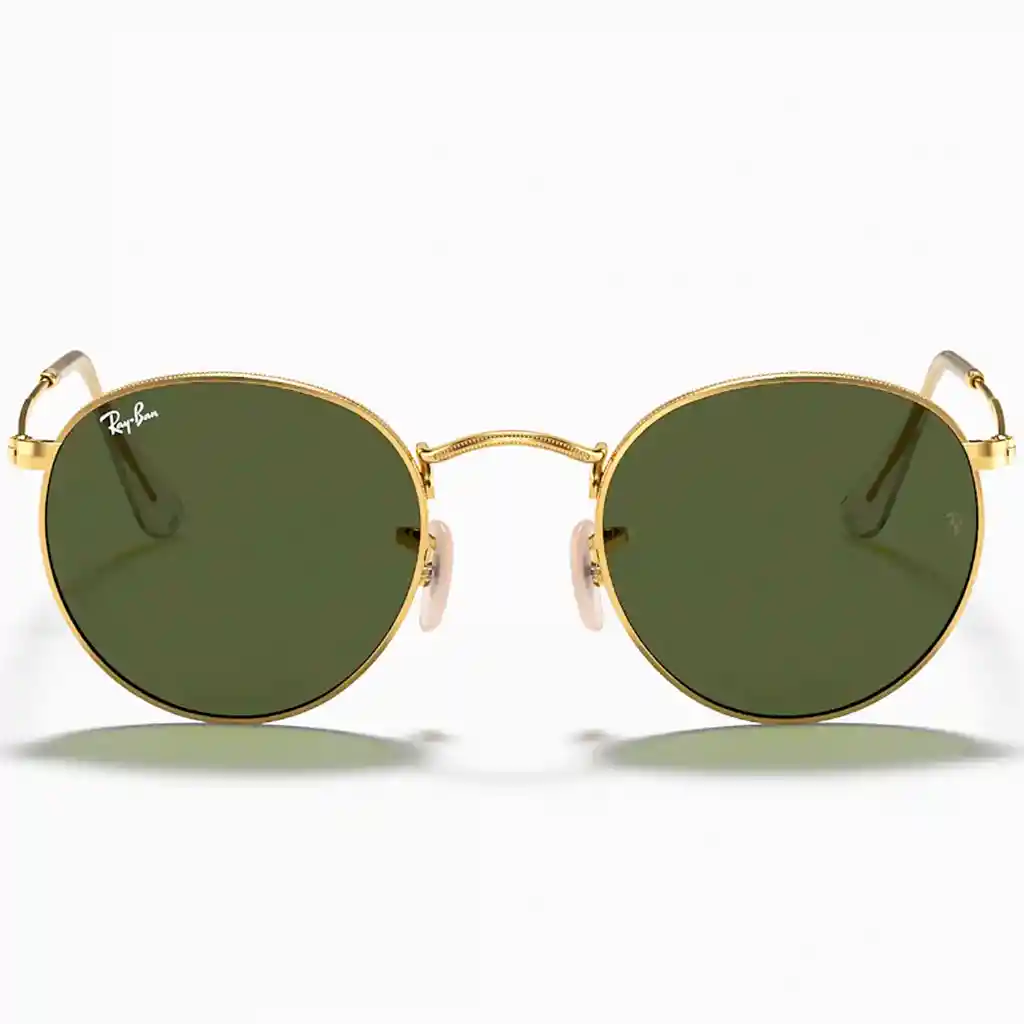 Rayban 3447 001 Round Marco Dorado Lente Verde Talle M Ray Ban Ray-ban Gafas De Sol