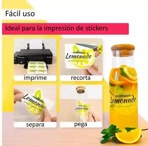 Papel Carta Adhesivo Transparente Para Impresión En Inkjet