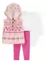 Conjunto Chaleco Rosa - Multicolor / 6-9 Meses