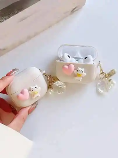 Funda Protector Estuche En Silicona Para Airpods Pro 2 - Gatito Con Corazon