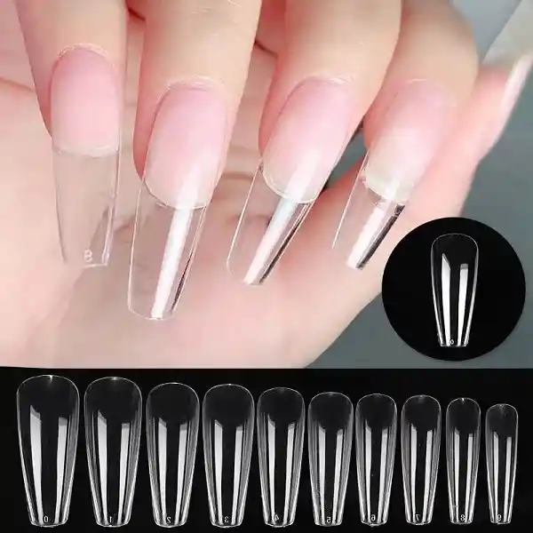 Set X 48 Uñas Ballerina Jelly Tips Para Press On Nail