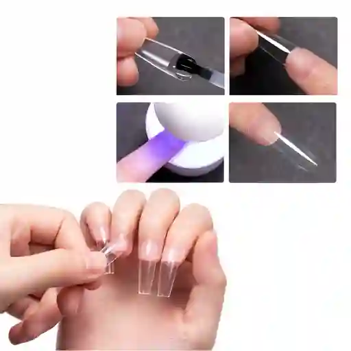 Set X 48 Uñas Ballerina Jelly Tips Para Press On Nail