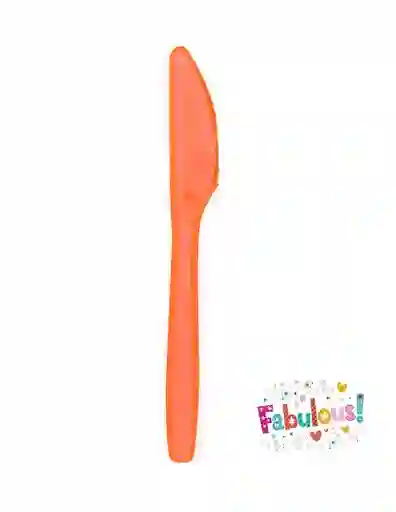 Cuchillos Plasticos Naranja X 12 Unidades Sempertex