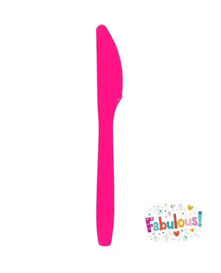 Cuchillos Plasticos Fucsia X 12 Unidades Sempertex