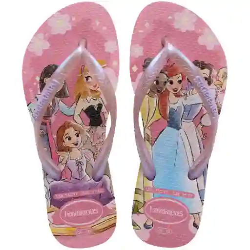 Chanclas Sandalias Havaianas Niñas Kids Princesas Rosa Talla 29