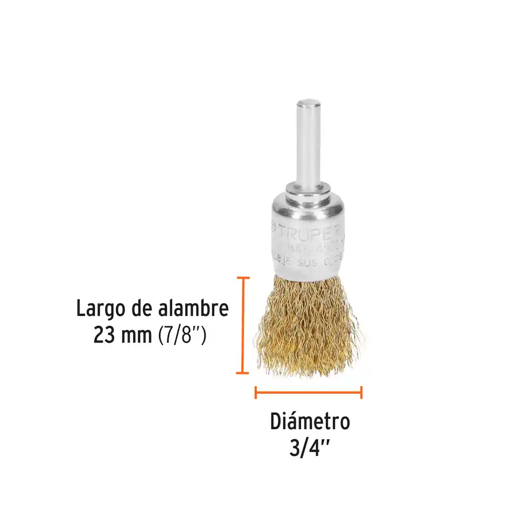 Grata De Copa 3/4" Alambre Grueso Para Taladro, Truper