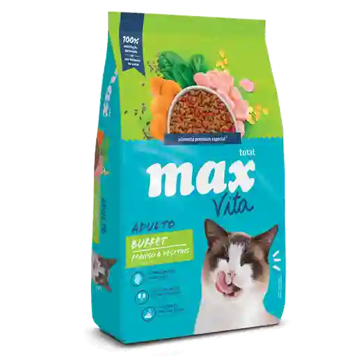 Max Vita Gato Adulto Buffet Pollo Y Vegetales X 3 Kg