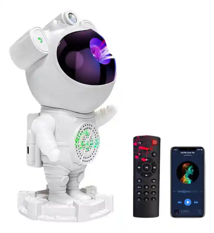 Astronauta Proyector De Galaxias Para Niños Con Parlante Bluetooh