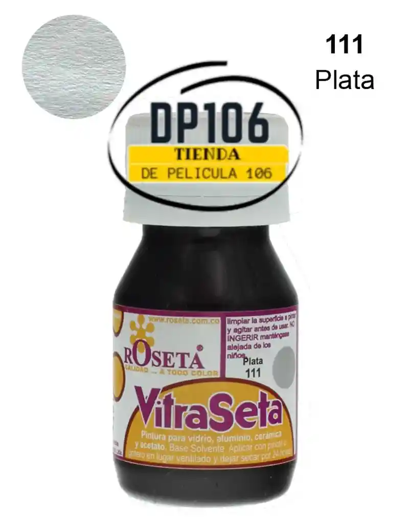 Vitraseta Plata Roseta X 1 Und