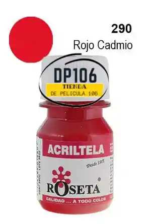 Acriltela Rojo Cadmio Roseta X 1 Und Acritela