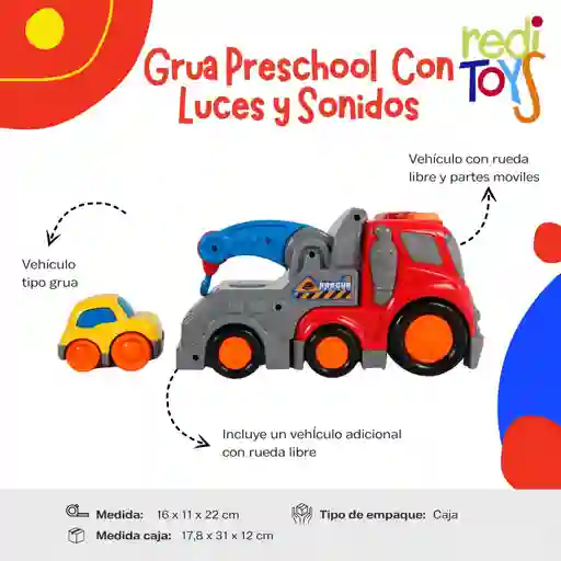 Grua Preschool Con Luces Y Sonidos