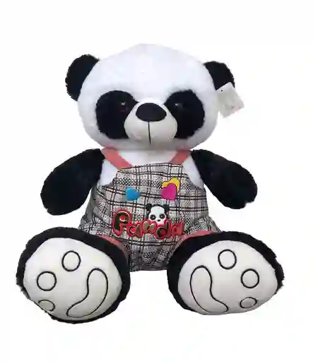 Peluche Oso Panda Overol Amor Y Amistad Ref 2301-40