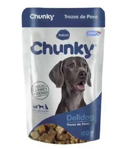 Pouche Chunky C. Trozos De Pavo 100gr