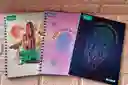 Cuaderno Argollado Cuadros Dama Grande Pasta Dura Expresarte 80 Hojas