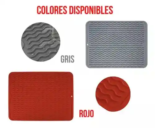 Tapete Escurridor Platos De Cocina En Silicona Lavaplatos