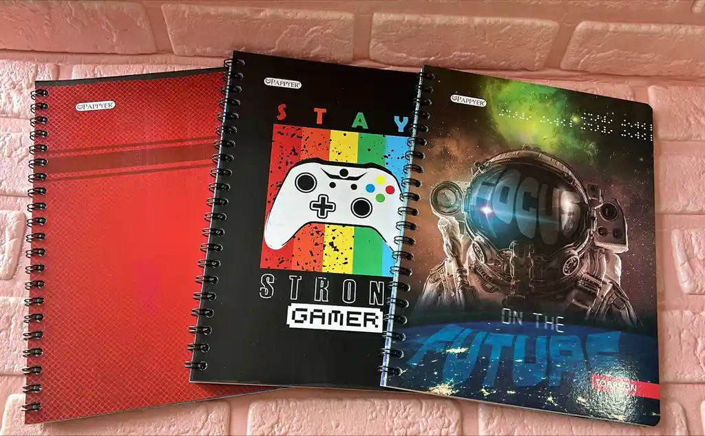 Cuaderno Argollado Cuadriculado Caballero Grande Economico Pappyer 80 Hojas