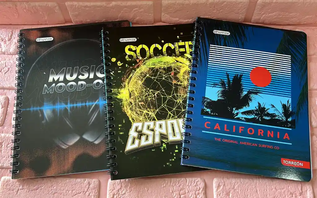 Cuaderno Argollado Cuadriculado Caballero Grande Economico Pappyer 80 Hojas
