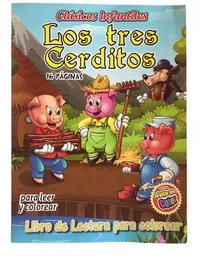 Cuento Para Colorear Los Tres Cerditos 16 Paginas