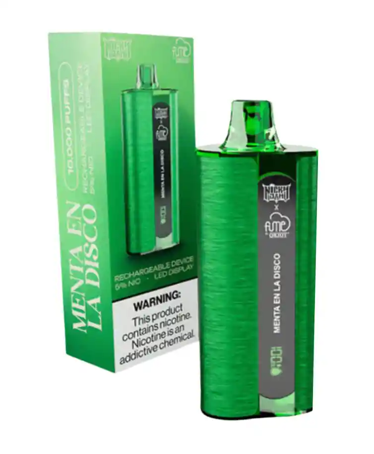 Vape Nicky Jam By Fume Menta En La Disco (mint Ice) 10.000 Puffs