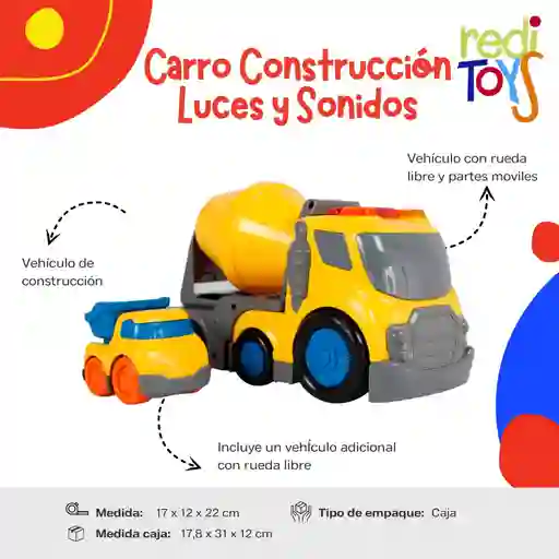 Carro Construccion Con Luces Y Sonidos