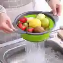 Escurridor Espandible Gris Con Azul Redondo