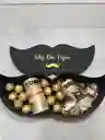 Caja Bigote Hombre Con Cerveza Bbc, Chocolates Ferrero Rocher Y Fresas Con Chocolate