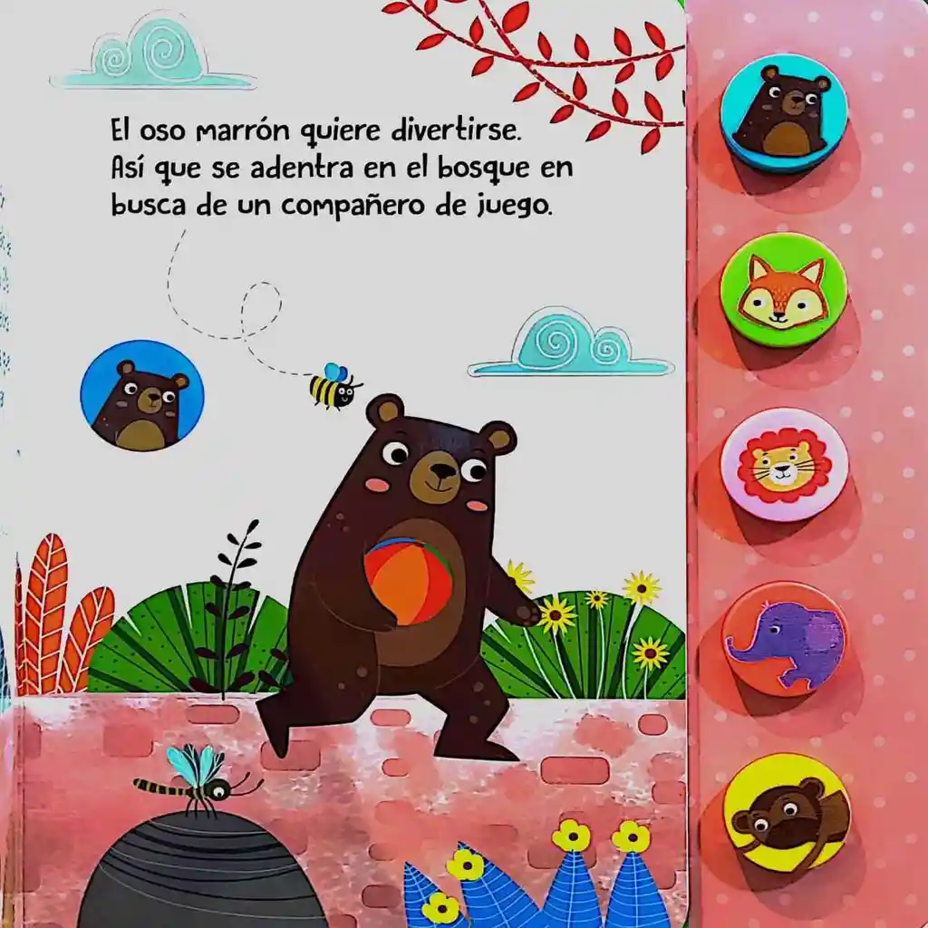 Libro Infantil Sonidos Oso Hace Amigos Para Niños Niñas