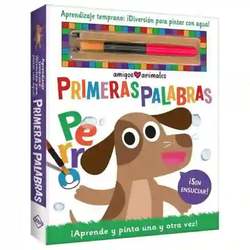 Libro Educativo Mis Primeras Palabras Pintar Con Agua Niños