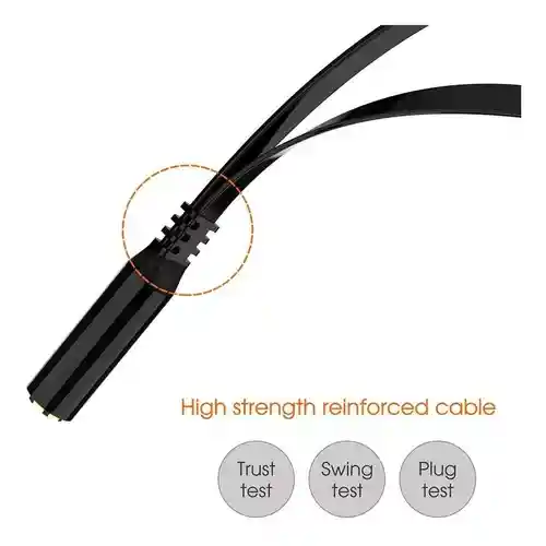 Cable Divisor De Audio Para Auriculares Con Micrófono 3.5mm