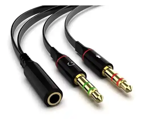 Cable Divisor De Audio Para Auriculares Con Micrófono 3.5mm