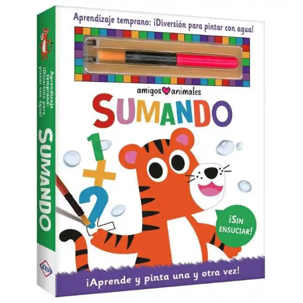 Libro Educativo Sumando Para Pintar Con Agua Niños Niñas