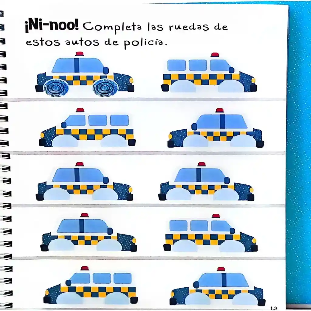 Libro Infantil Sensorial Transporte Pinta Con Huellas Niños